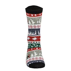 Custom High Technique Printing Crew Sock Christmas Style Women Fashion Sock