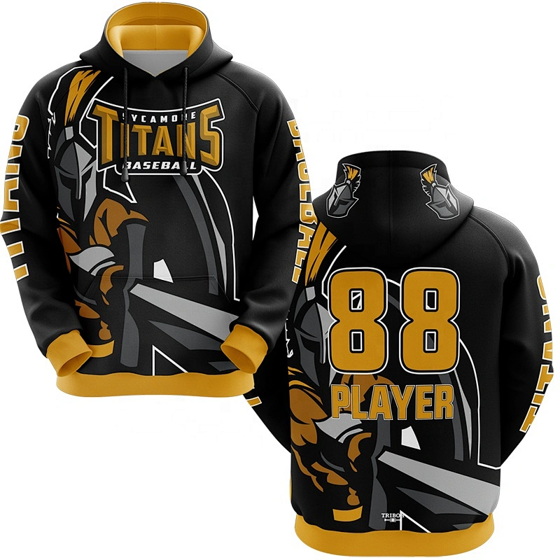 digital printed custom ice hockey hoodie sublimated