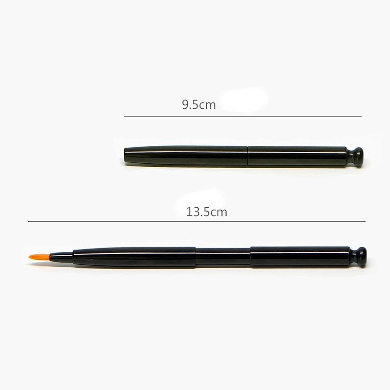 Professional custom logo makeup brush retractable mini lip brush for makeup