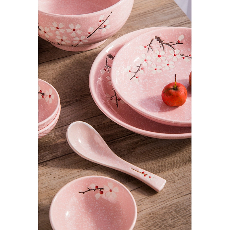 Europe design creative snowflake ceramic dish big capacity dinner dish for house