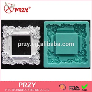 PRZY Picture frame silicone mold framework silicone mold Picture frames silicone fondant mold