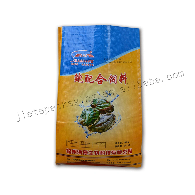Plastic pp woven Abalone, sea fish feed bag 10kg for sale
