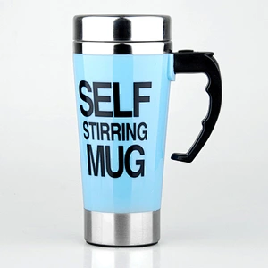 Guangzhou manufactory best selling products coffee auto- mixing self stirring mug with handle for home or office use