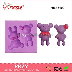 F3190 Winnie the couple handmade chocolate mold silicone mold baking tools kitchen