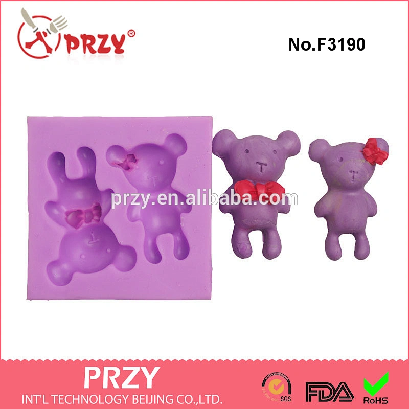 F3190 Winnie the couple handmade chocolate mold silicone mold baking tools kitchen