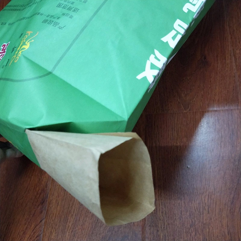 kraft paper flour bag with valve port for cement ceramic tile glue putty powder 25kg