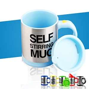 Lazy Self Stirring Mug protein shaker bottle 400ml Auto Mixing Coffee Cup