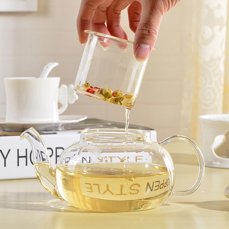 Best Selling Porcelain ware Tea Pot Set Promotional Simple Ceramic Tea Cup with Handle and Tray