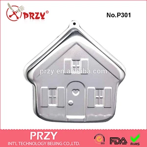 house shape cake baking pan metal baking mold aluminum cake molds