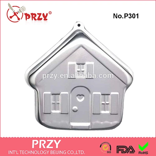 house shape cake baking pan metal baking mold aluminum cake molds