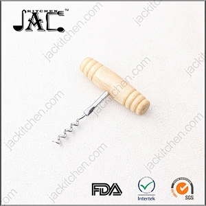 High Quality Stainless Steel Wine Corkscrew with Wood Handle