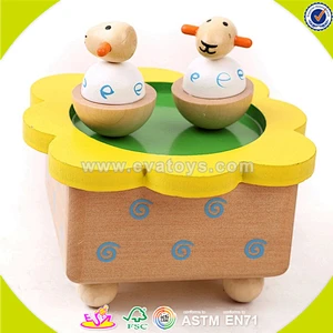 wholesale baby wooden music box toy popular kids wooden music box toy best sale children wooden music box toy W07B001
