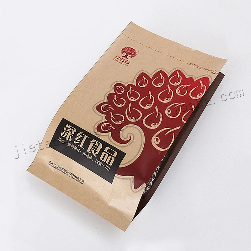 Design printed greaseproof kraft paper bag for food,snack,nuts
