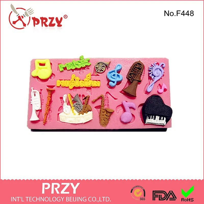Music Set 1 Desin Fondant Silicone Mold