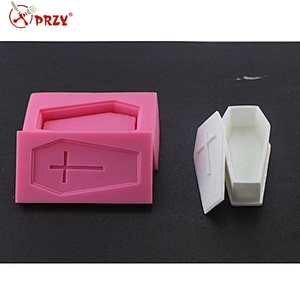 Halloween Cross coat coffin skull turned sugar silicone mold DIY cake barking mold customized silicone molds
