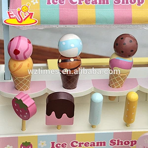 wholesale children wooden ice cream toy DIY baby wooden ice cream toy popular kids wooden ice cream toy W10A038