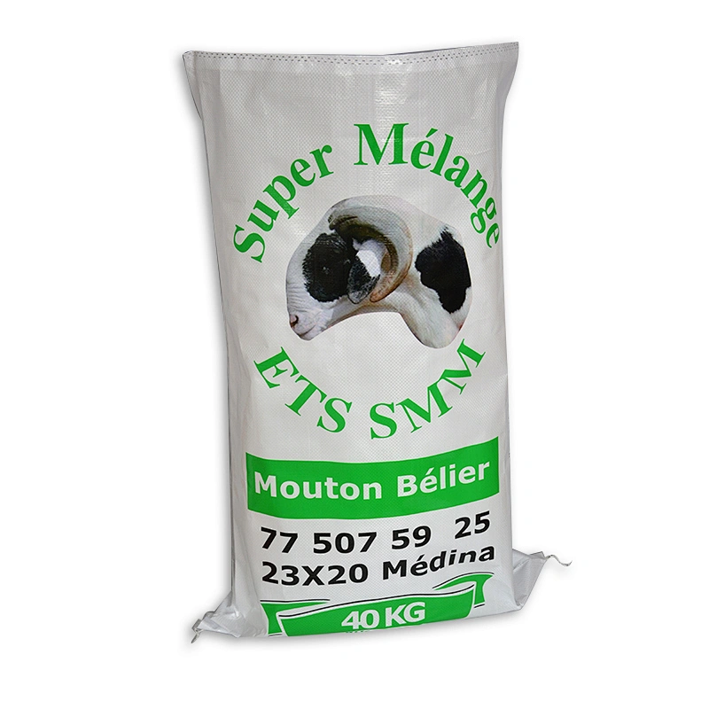 Custom plastic pp woven eco plastic feed bag for Barley, wheat, rice,beans