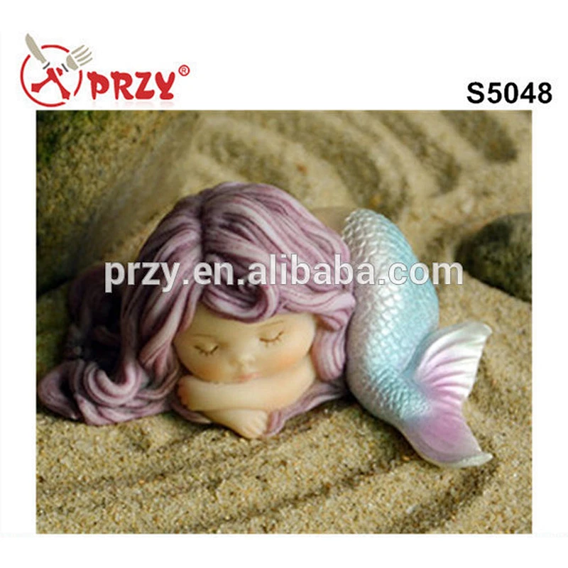 lovely Mermaid Fairy Princess Girl birthday cake Decorated sleeping mermaid food grade mold