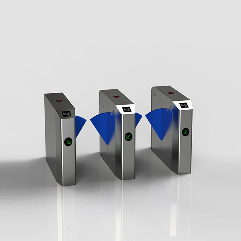 High Security Flap Ticket Turnstile Barrier Gate With Card Reader