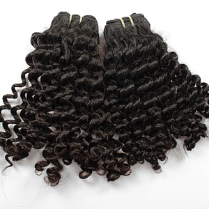 Factory wholesale kinky curly natural Grade 9A hair extension cut from young girls