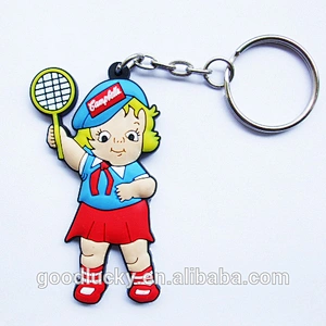 Manufacturer Hot sale 2/3D rubber keychain