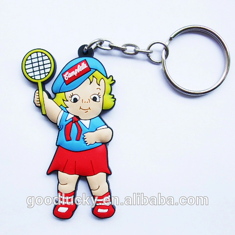 Manufacturer Hot sale 2/3D rubber keychain