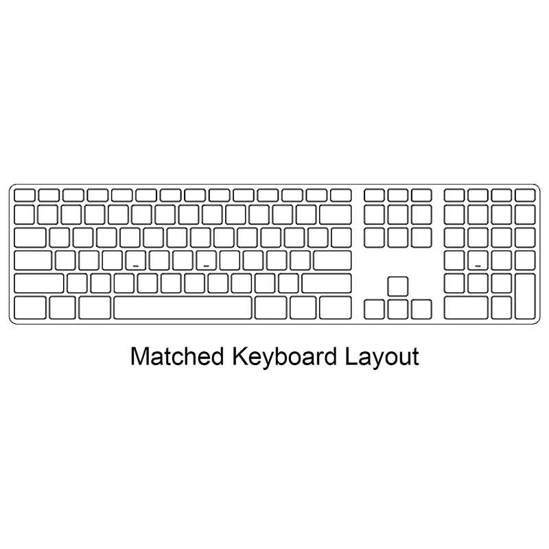 TPU cover keyboard Protector Skin Cover keyboard support with Numeric Keypad Wired USB for iMac G6 Desktop PC MB110LL/B