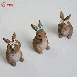 Three rabbits mould home cement decorations Mold office desk Animal Resin crafts decorations molds