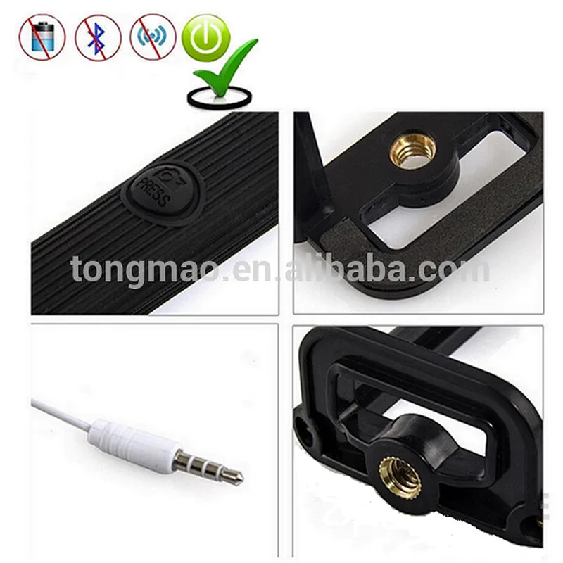 Universal Telescopic For Samsung Handheld Silicone Handle Cover cable Selfie Stick