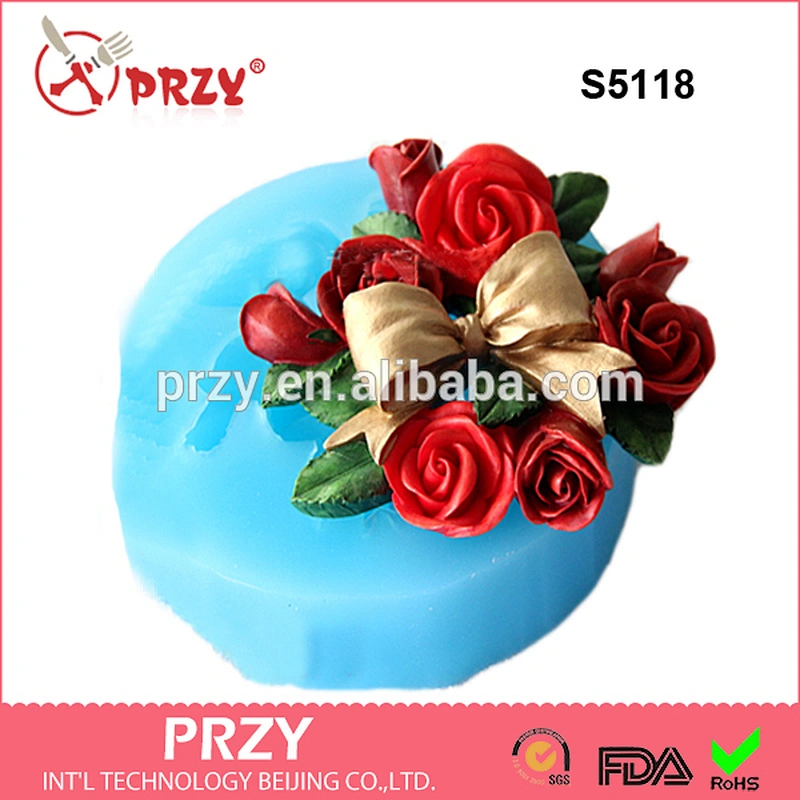 S5118 rose 3d silicone molds for soap silicone cake mold handmade soap mold