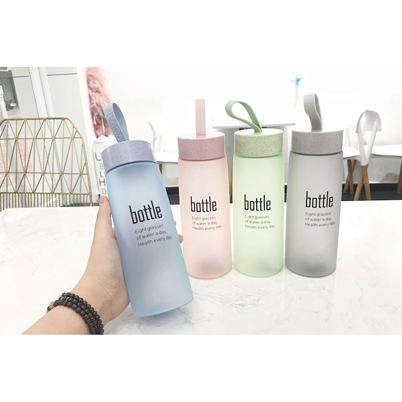 2018 Novelty Products PP Scrub Mugs with Straw Lid Plastic Outdoor Travel Cup Lovely and Colorful Kettle
