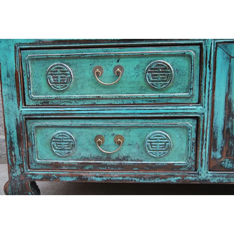 2017 Chinese carving colour TV cabinet sideboard
