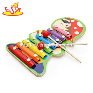Wholesale mini kids percussion musical instrument wooden toy xylophone with 8 tone W07C063