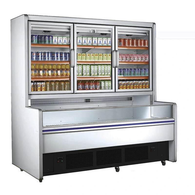 Commercial open display chiller for vegetable and fruit display in supermarket (SUNRRY SY-SVS2000S)
