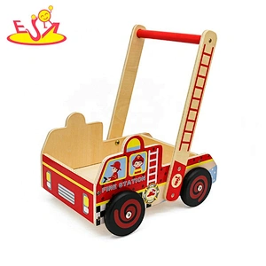 2019 New arrival toddlers wooden toy wagon for push along W16E133
