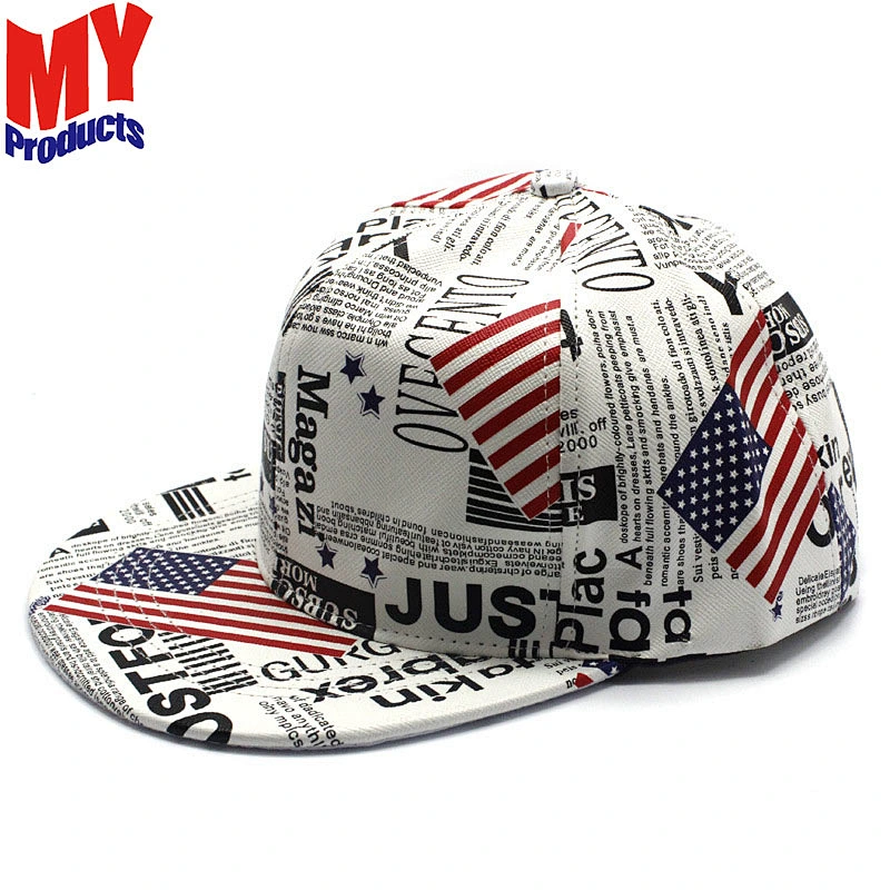 Custom USA Embroidered Flag American Design Hip Hop Hat Snapback Baseball Cap