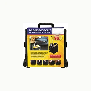 25/35KG FOLDING SHOPPING TROLLEY STORAGE BOOT CART BOX CRATE CAR VAN CAMPING