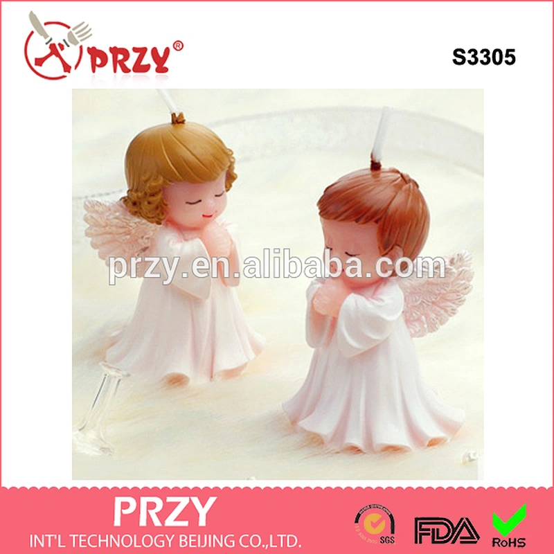 S3305 3D pray angel boy and girl silicone handmade soap molds angel silicone candle molds