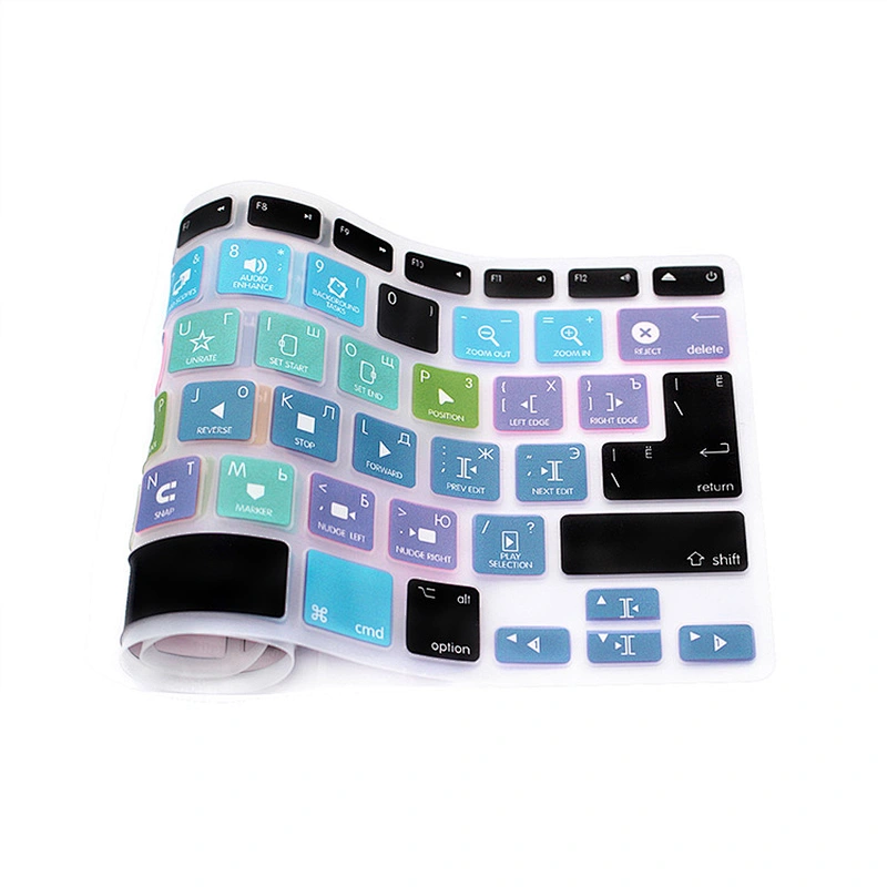 China Factory Dust-proof Final Cut Pro X Functional Silicone Russian Laptop Keyboard Protective Film For Macbook Air Skin