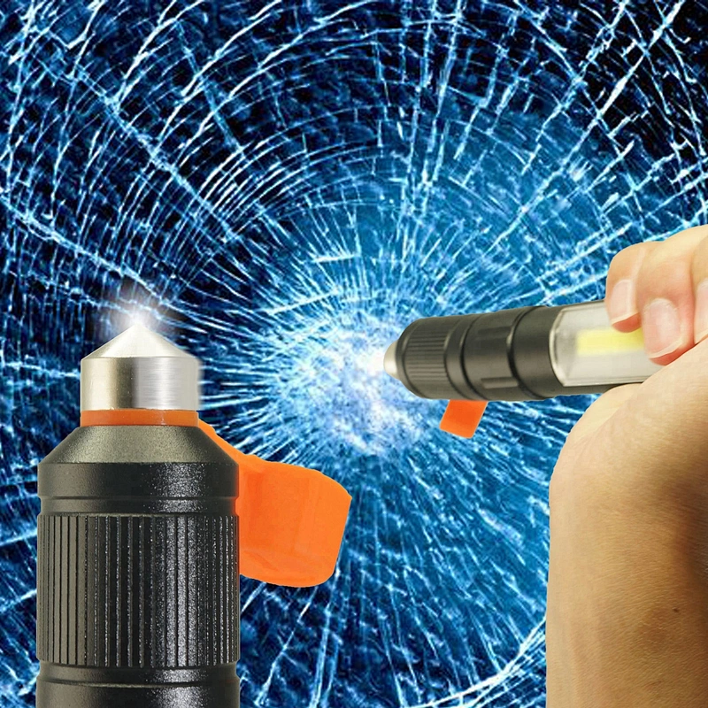 2018 Portable Car Repair Outdoor Work Lights with Emergency Hammer Aluminium Flashlight COB Light