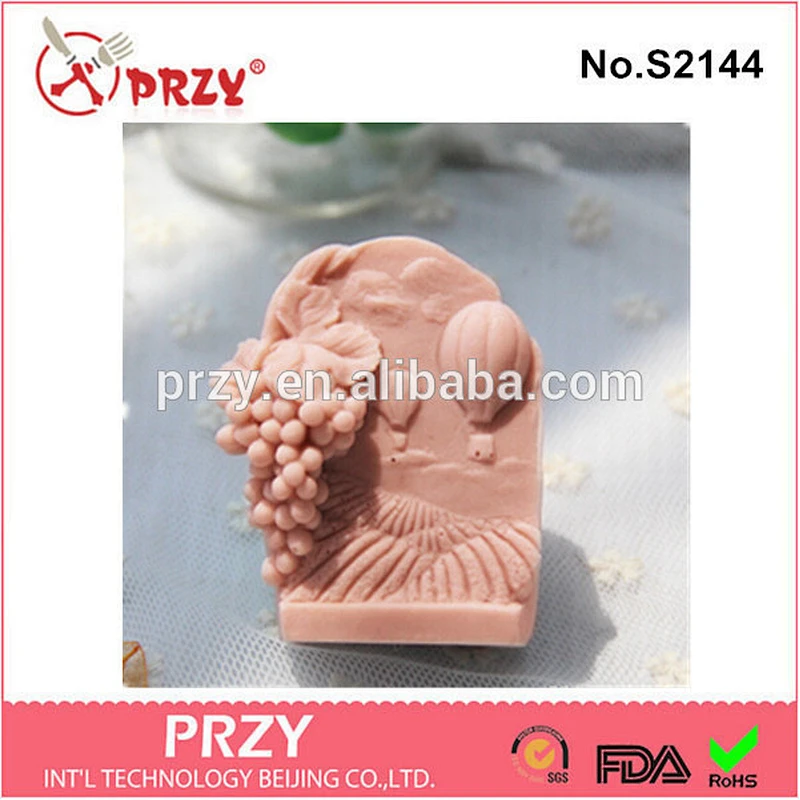 DIY handmade vineyard faery design silicone molds for soap making