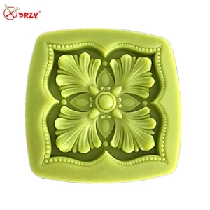 Handmade Square Soap molds curved Edge flower soap Silicone mold