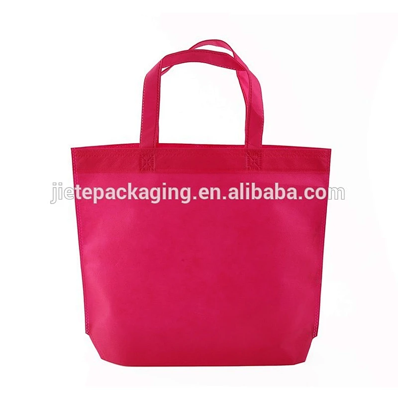 orange, red, pink different colors pp non woven fabric shopping bag with handle