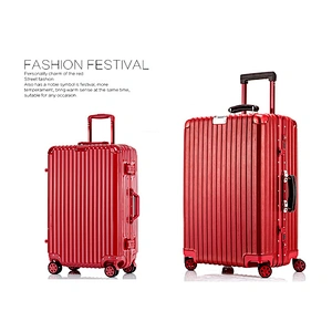 High Quality Customized Colorful Suitcase 4 Wheels Trolley Plastic Suitcase 24'' Light Weight Traveling Luggage Set