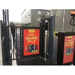 Home Safety Advertising Gate Intelligent Metal Security Door for Public Access