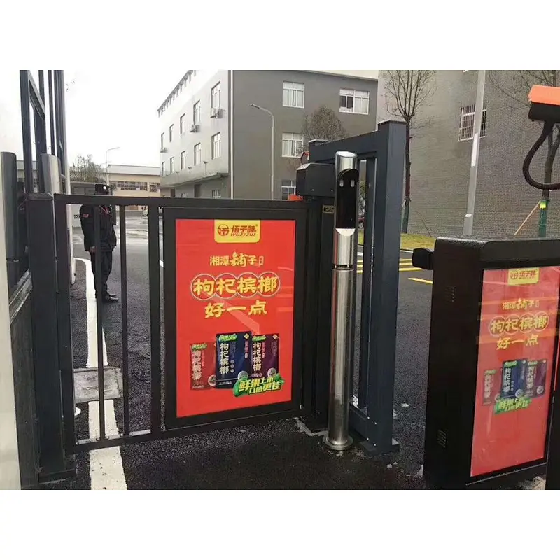 Home Safety Advertising Gate Intelligent Metal Security Door for Public Access