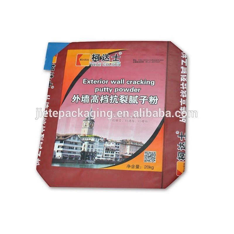 Video introduction, BOPP laminated and printed cement powder plastic PP woven bag with square flat bottom and valve port