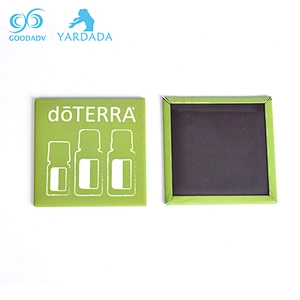 Colorful fancy square shape home decoration tinplate fridge magnets