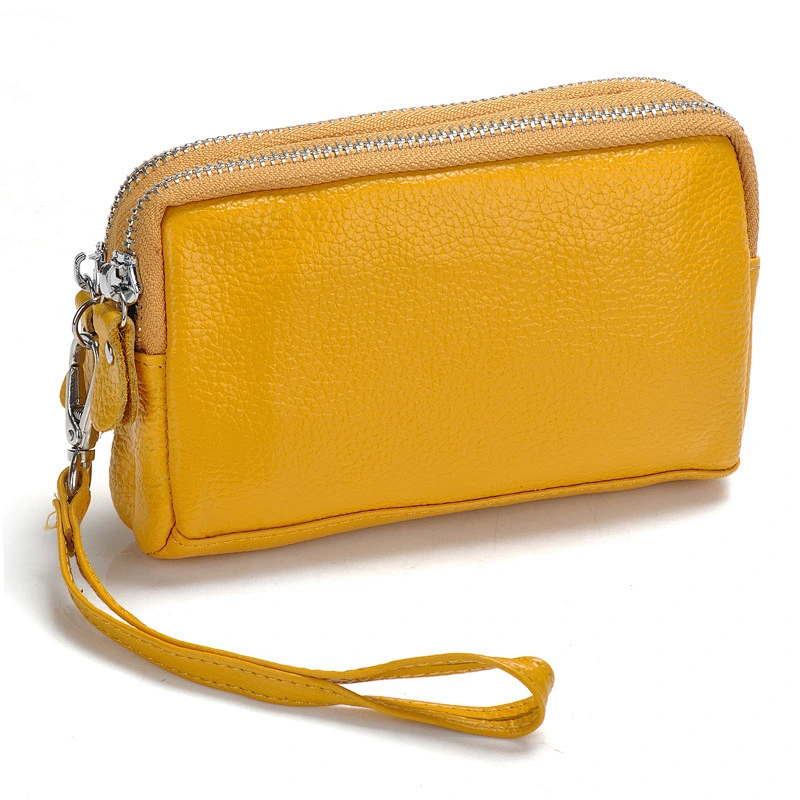 2019 Hot Sales Classical Design Genuine Leather Wallet Fashion Women Handbag Clutch Bag Ladies