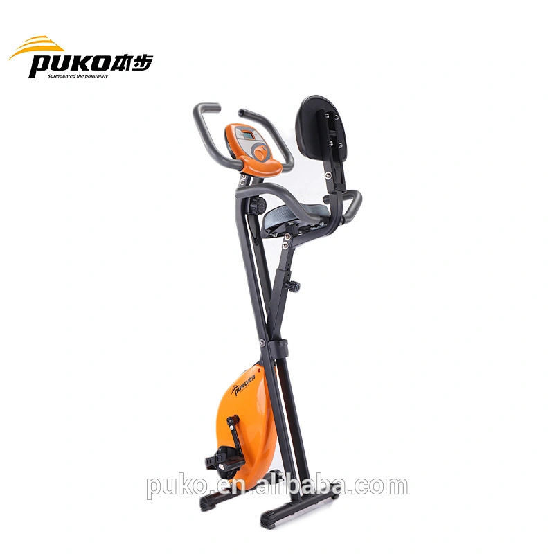 Enjoy quiet smooth foldable magnetic bike with big LCD monitor